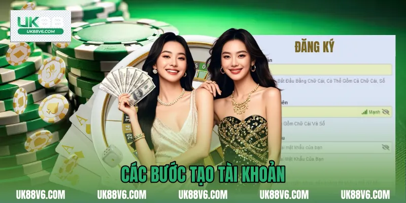 Các bước tạo tài khoản